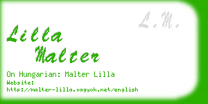 lilla malter business card